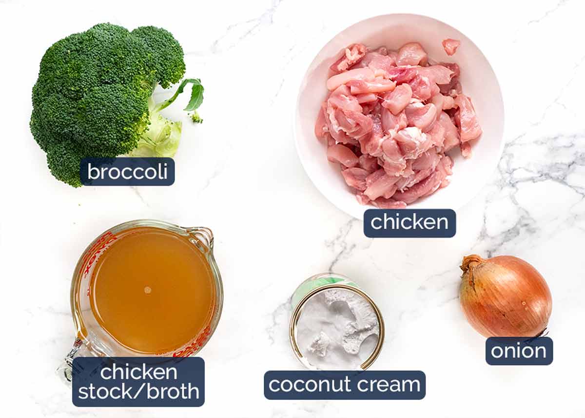 Chicken Broccoli Coconut Curry ingredients