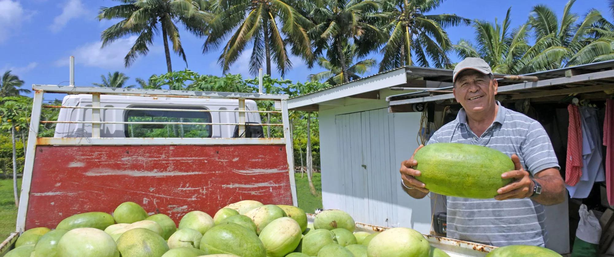 A Cook Islander farmer