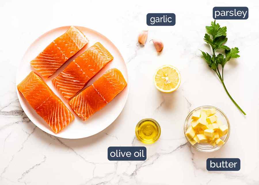 Ingredients in Garlic Butter Salmon