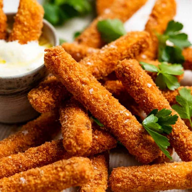 Stack of Haloumi fries