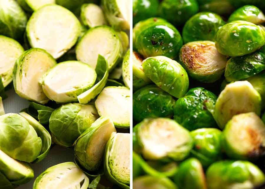 Brussels sprouts - raw vs cooked