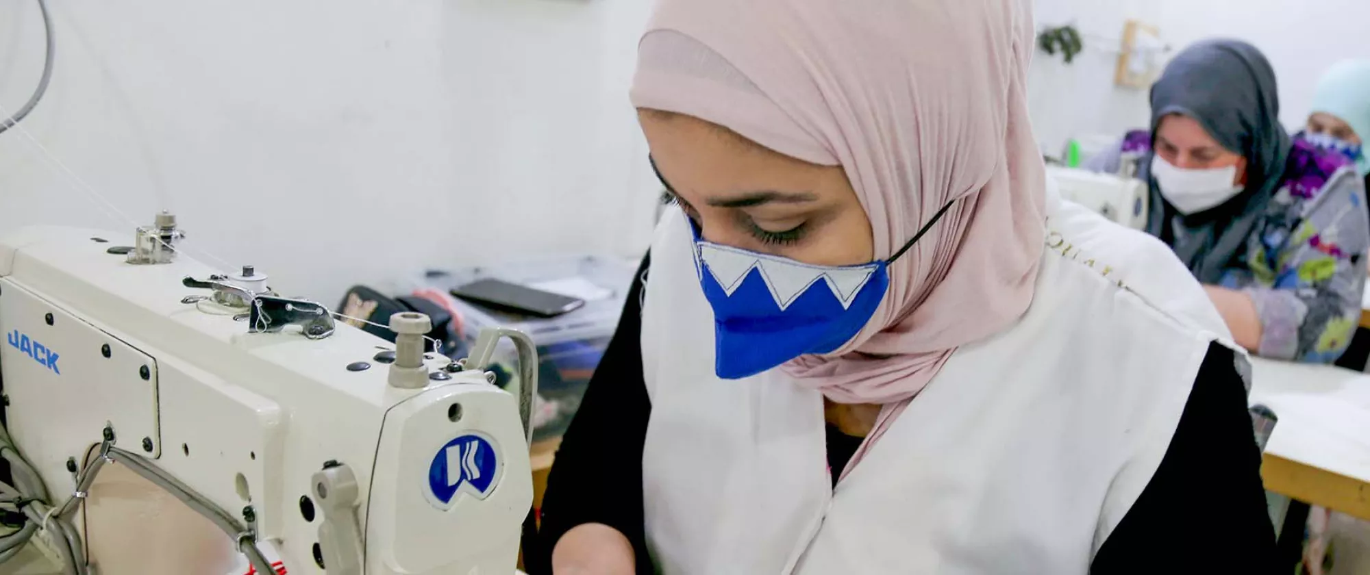 Female garment factory worker/seamstress in Algeria