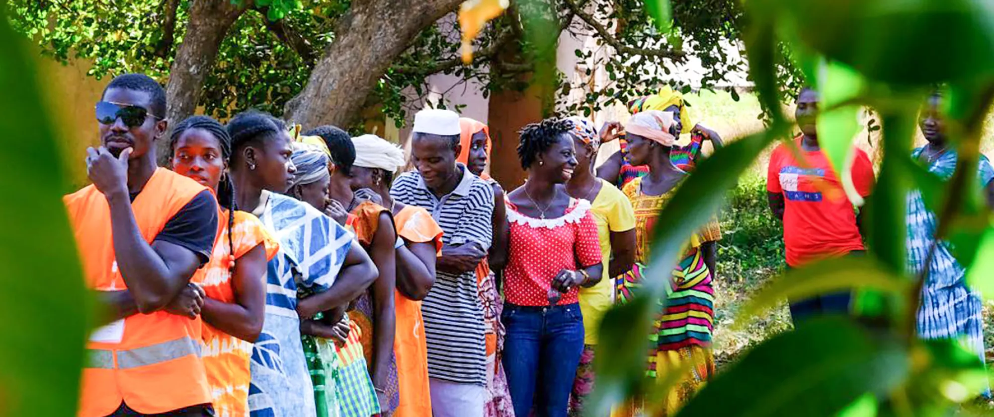 People standing in line in Guinea-Bissau